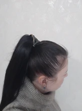 ZZHAIR-extensiones de cabello humano con cola de caballo, 60g, 16 -20, hechas a máquina, Remy, Natural, liso