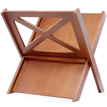 

Hevea wood folding magazine design neo colonial light walnut color. Organises and stores LP vinyl magazines and records