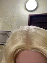 FASHION IDOL-peluca Cosplay de malla con división para mujeres negras, Pelo Rizado largo, 42 pulgadas, Rubio degradado, ONDA DE AGUA, Peluca de pelo sintético falso