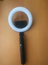 Inalámbrica Bluetooth Selfie Stick plegable de mano remoto trípode con obturador con 5 pulgadas LED anillo. Fotografía, luz, para Android IOS