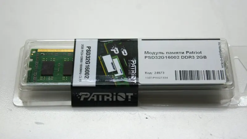 Модуль памяти Patriot PSD32G16002 DDR3 2GB | Компьютеры и офис