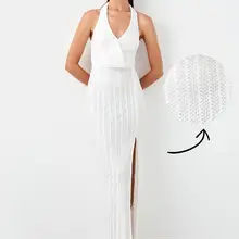 Trendyol Arched Slash детальное вечернее платье TPRSS19AE0053