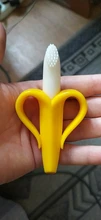 Cepillos dentales de entrenamiento de silicona para bebé, sin BPA, forma de plátano, mordedor seguro, juguetes para morder, anillo de dentición, regalo para mordedor de bebé