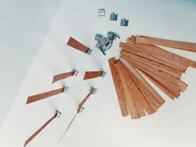 Candles Wick Wooden Sustainer 6mm 8mm 50pcs with Tab for Supply Soy-Parffin-Wax 13mm