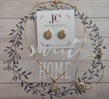 Pendiente personalizable con las 26 letras del abecedario, joyería, cierre de tipo botón, de color dorado, blanco u oro rosa