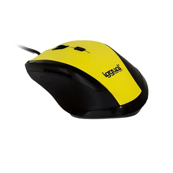 Оптическая мышь iggual IGG314975 WORK-1 1600 точек/дюйм USB 6 D Yellow