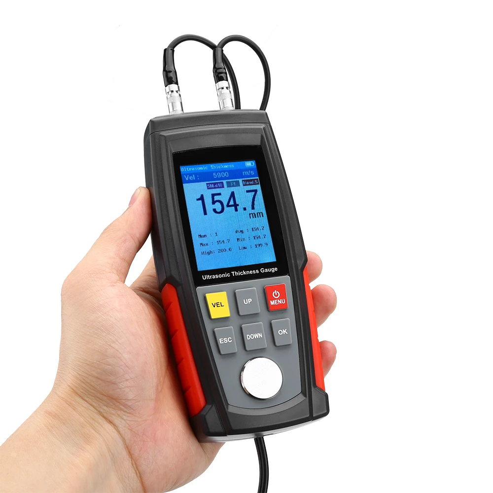 Digital Ultrasonic Thickness Gauge with Sound Velocity Measurement 