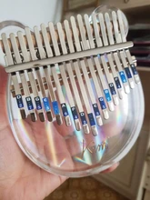 Stick Hammer Tuner Piano-Finger-Piano-Gift Kalimba-Case Thumb Acrylic Transparent 17-Key