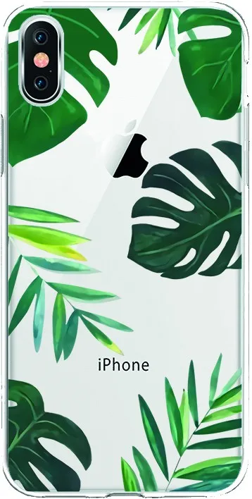 Силиконовый ТПУ чехол для рисования SW0059 зеленые листья Realme 5 Pro | Мобильные