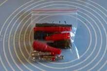 Insulation-Wire Connector Banana-Plug Multimeter-Test Right-Angle Solder-Type Male Red/black