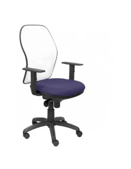 

CHAIR WITH BACKREST MESH WHITE FABRIC BALI LIGHT BLUE