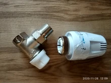 Termostato de válvula de radiador termostático automático, válvula de Control de temperatura, ángulo de calefacción de suelo, válvula especial de cobre DN15 DN20