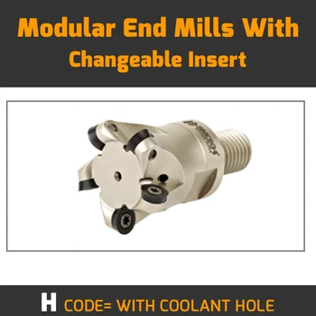 

MT RD12 D42 M16 L43 Z04 H-WITH COOLANT HOLE Modular End Mills With Changeable Insert