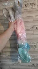 Hywamply 24 tamaño gigante sintético trenza extensión de pelo de Ombre Africana trenzado de archivo adjunto para giro caja trenzas nuevo Color