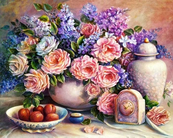 

Making Kit Diamond Mosaic Diamond painting АЖ-1374 "Pink Still Life"