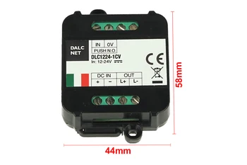 

Dalcnet DLM1224-1CV-DMX Led Dimmer Bus DMX512 12V 24V 10A push button switch N.O. 0/1-10V potentiometer