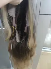 GEMMA-pelucas de cabello largo ondulado para mujeres negras, pelo sintético de parte media, para fiesta diaria, Cosplay, resistente al calor