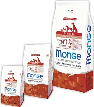 

Monge dog speciality puppy & Junior for puppies all breeds, lamb and rice, 800g.