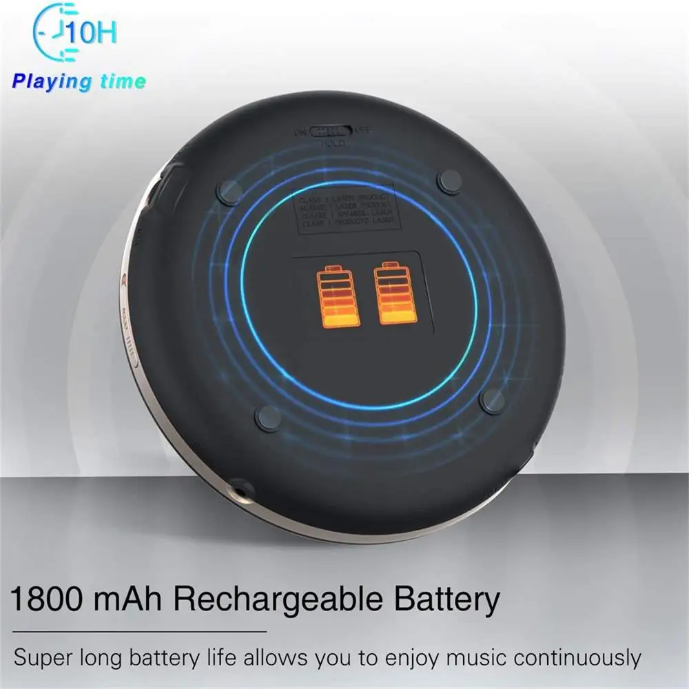 /étudiants Lecteur CD de Musique pour Enfants Adultes HOTT Lecteur CD Portable Bluetooth 5.0 avec Affichage LED