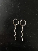 ANENJERY-pendientes de aro de Plata de Ley 925 para hombre y mujer, joyería de Animal dorado y plateado, S-E1386