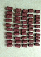 50 pzas/unids/lote cabezales cilíndricos montados mangas abrasivas bandas de lijado 80 #120 #180 # para manicura de uñas herramientas