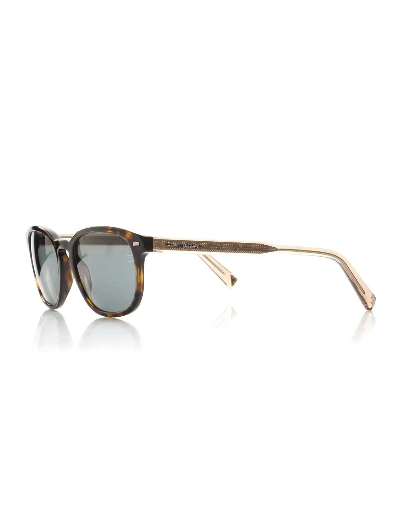 

Unisex sunglasses ez 0005 52n bone Brown organic square square 52-18-145 ermenegildo zegna