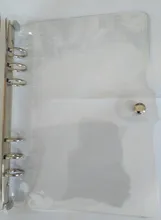 Cubierta de PVC para libreta, accesorio para libreta A5/A6/A7, transparente, conciso, 6 archivador con agujeros, planificador, diario, Bullet