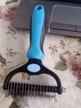 Herramientas para el cuidado de mascotas rastrillo de capa inferior de 2 lados para gatos y perros peine de desmatación seguro para alfombrillas y enredos fáciles de quitar cepillo de Deshedding