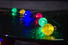 Solar-Light Garlands Crystal-Ball Outdoor-Decoration Christmas-Party for 8-Modes 12m/led