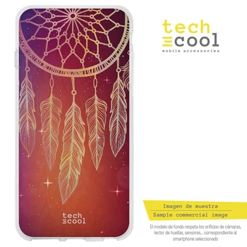 

FunnyTech®Silicone Case for Samsung Galaxy Note 4 l Dreamcatcher background Orange