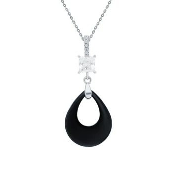 

Silver Pendant with ceramics and cubic zirconia sunlight sample 925