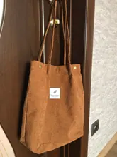 Bolso de hombro de pana para mujer, bolsa de compras reutilizable, informal, para un número dado, 2021