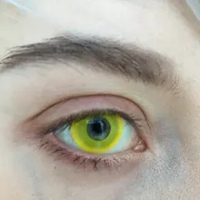 De Halloween Cosplay de contactos lente gato amarillo Manson Serie 2 unids/par anual de lentes de contacto de Color para los ojos maquillaje para Cosplay