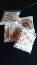 100 unids/bolsa de doble cabeza desechable de algodón de maquillaje hisopo de algodón suave brotes médicos palos de madera nariz y orejas Herramientas de limpieza Cotonete