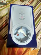 Enchufe de la UE, enchufe inteligente GSM, inglés, ruso, SMS, Control remoto, temporizador, controlador de temperatura con Sensor, enchufe de toma de corriente
