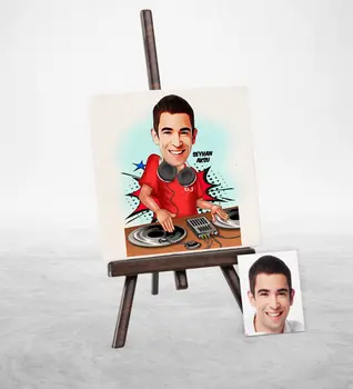 

Personalized DJ Cartoon Şovaleli Natural Stone-1