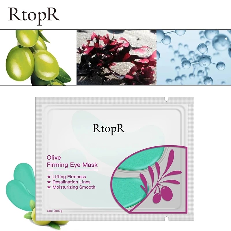 10pcs=5pack Olive Collagen Eye Mask Face Skin Care Firming Ageless Anti Aging Eye Bag Dark Circles Puffiness Care