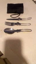 3 uds 1 set portátil al aire libre Camping viajes Picnic plegable de acero inoxidable cubiertos cuchara tenedor cuchillo vajilla envío gratis