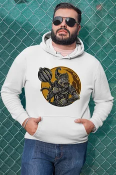 

Angemiel Wear Month Fighter Monkey White Men 'S Hooded Sweatshirt