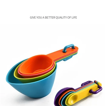 

4pcs/set Measuring Cup Kitchen Measuring Spoon Teaspoon Coffee Sugar Scoop Baking Cooking Kitchen Measuring Cups Tools Set