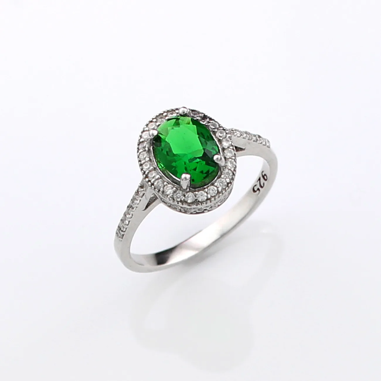 

925 Silver Ring for Women with Green Zircon Stone (Made in Turkey)