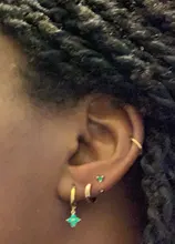 100% de Plata de Ley 925 auténtica para mujer y niña, Pendientes de circonita verde, Pendientes de plata y circonita para niña, cristal ostentoso, joyería fina