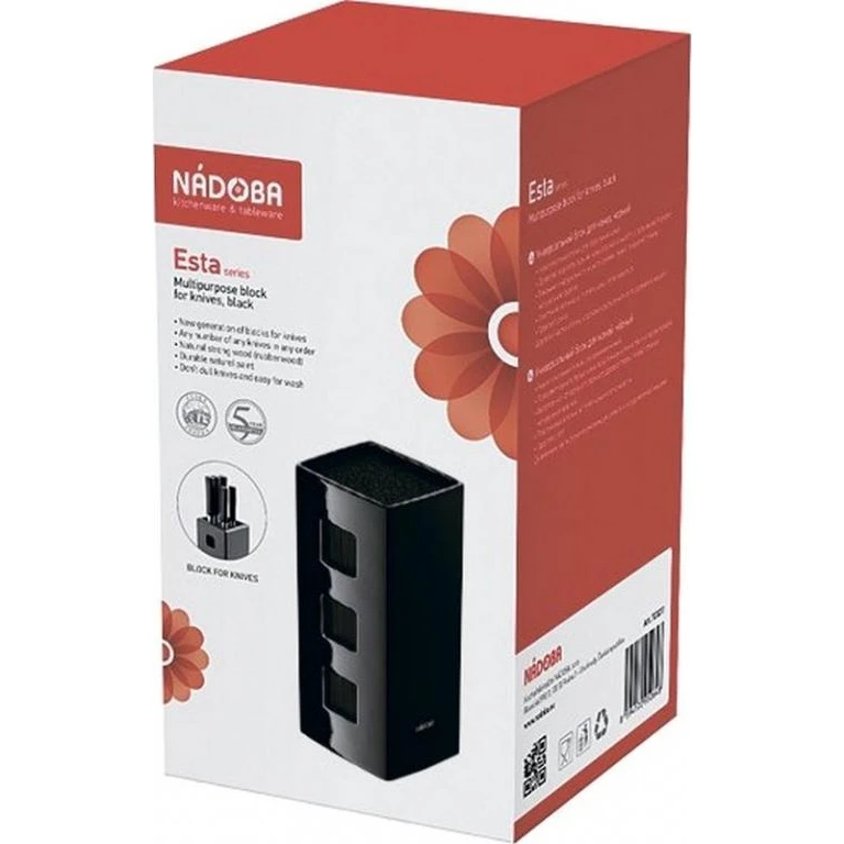 Подставка для ножей NADOBA ESTA 723214 (керамика/пластик; 10,5 см; волокна легко мыть; позволяет хранение в произвольном