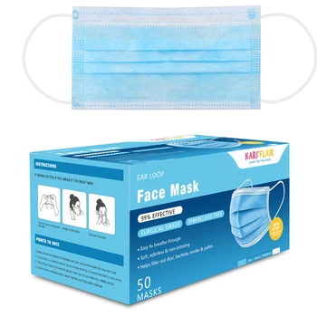 

Original Non Woven Fabric Mask Disposable Face Masks PM2.5 Anti-Dust Face Mouth Mask 3 Layer 50pcs DHL Free shipping