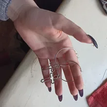 Cruz hueca-pendientes colgantes de Metal, joyería, Pendientes de gota geométricos, Harajuku, AXYD