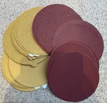 Adhesive Sandpaper Sanding-Discs Wood-Stone Grinding Polishing Metal Aluminum-Oxide 150MM