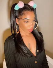 Wigirl-Peluca de cabello humano ondulado de 13x4 para mujer negra, postizo de encaje Frontal, pelo brasileño virgen predespuntado con densidad de 150%