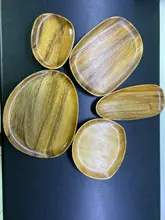 Tableware-Set Pan-Plate Saucer Tea-Tray Dessert Fruit-Dishes Wood Oval Irregular Lovesickness