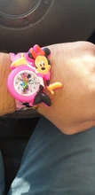 Relojes de moda para chicas y niños, Pulsera Rosa de dibujos animados de Minnie, de goma colorida, regalos para niños