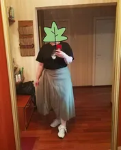 M-6XL-Falda larga con volantes para mujer, Falda larga con lazo y cintura alta, informal, elegante, de talla grande, para oficina, primavera y verano